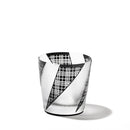 【江戸硝子】黒小紋「鹿の子」「三筋格子」「割付柄」 フリーカップ | TABLEAU