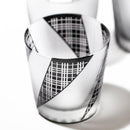 【江戸硝子】黒小紋「鹿の子」「三筋格子」「割付柄」 フリーカップ | TABLEAU