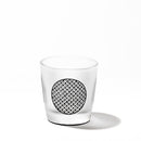 【江戸硝子】黒小紋「鹿の子」「三筋格子」「割付柄」 フリーカップ | TABLEAU