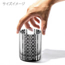 【江戸硝子】黒小紋「鹿の子」「割付柄」「麻ノ葉」「豆絞り」「七宝」「竹の節」 オールドグラス | TABLEAU