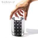 【江戸硝子】黒小紋「鹿の子」「割付柄」「麻ノ葉」「豆絞り」「七宝」「竹の節」 オールドグラス | TABLEAU