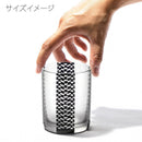 【江戸硝子】黒小紋「鹿の子」「割付柄」「麻ノ葉」「豆絞り」「七宝」「竹の節」 オールドグラス | TABLEAU