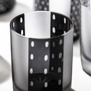 【江戸硝子】黒小紋「鹿の子」「割付柄」「麻ノ葉」「豆絞り」「七宝」「竹の節」 オールドグラス | TABLEAU