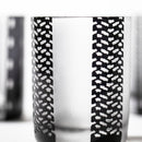 【江戸硝子】黒小紋「鹿の子」「割付柄」「麻ノ葉」「豆絞り」「七宝」「竹の節」 オールドグラス | TABLEAU