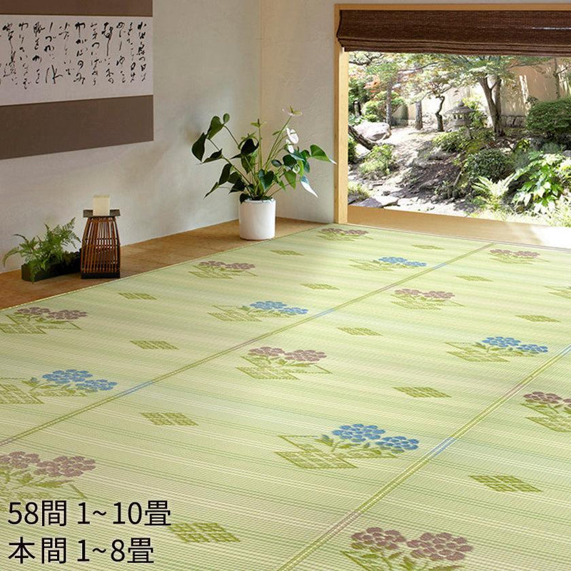 【カーペット】洗えるい草風カーペット