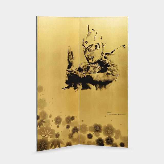 【屏風】ウルトラセブン 松竹梅 (縁なし) | 本装屏風 - 水墨画 (大型配送料2,500円)