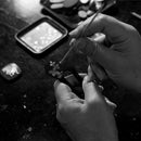 【嵯峨螺鈿】野村 スタンドミラー Vison-Visu_small (夜光貝)