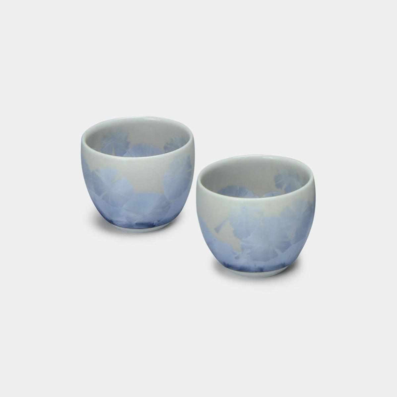 【ぐい吞】花結晶 (銀藤) 丸ぐい呑み | 京焼-清水焼 | 陶葊