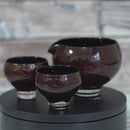 【吹きガラス】Izumo 酒器3点セット 彩 ~sai~ レッド