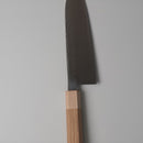 【三徳包丁 堺打刃物】ゴールド割込 V5 槌目 樫八角柄 180mm 日本製 一刀斎虎徹