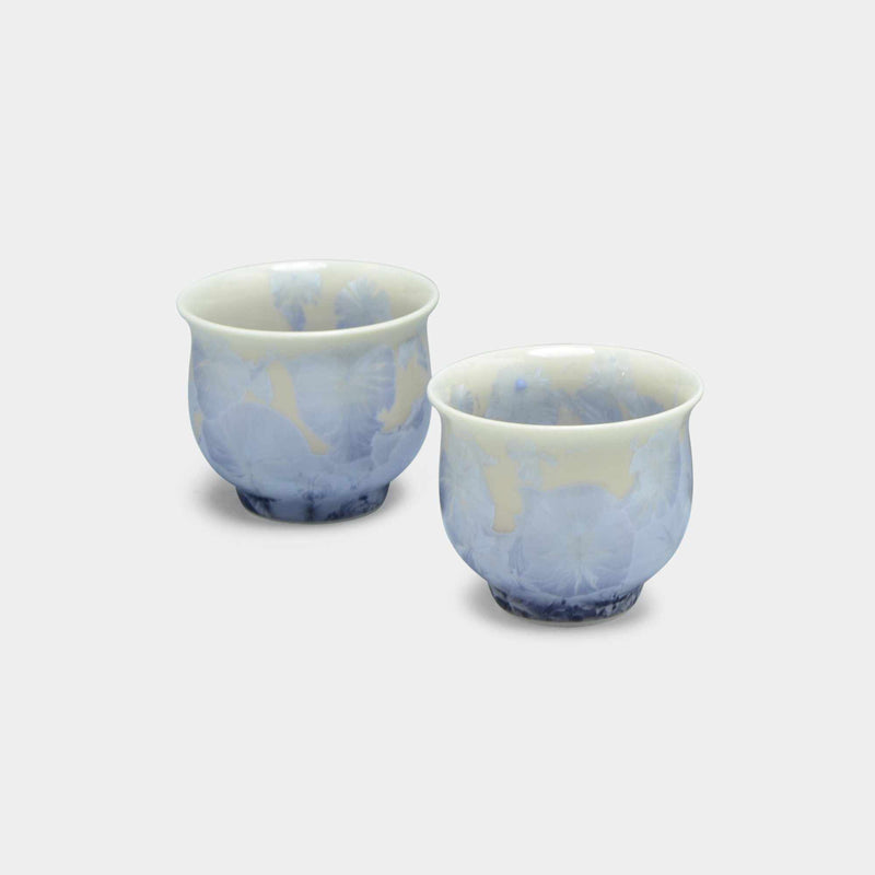 【ぐい吞】花結晶 (銀藤)  | 京焼-清水焼 | 陶葊