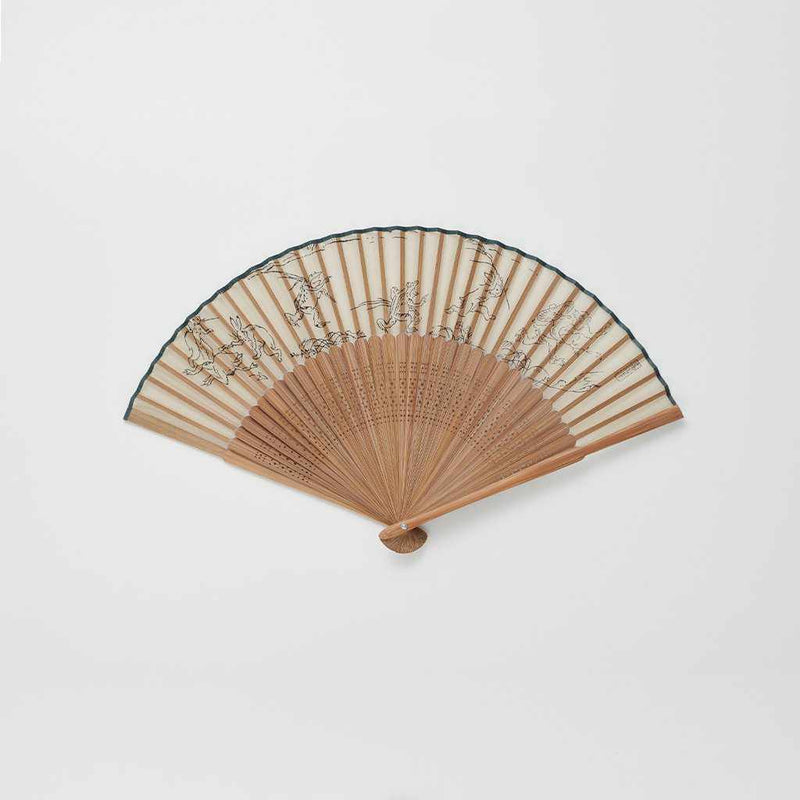 【扇子】男物 絹扇 鳥獣戯画 | 京扇子 | 大西常商店
