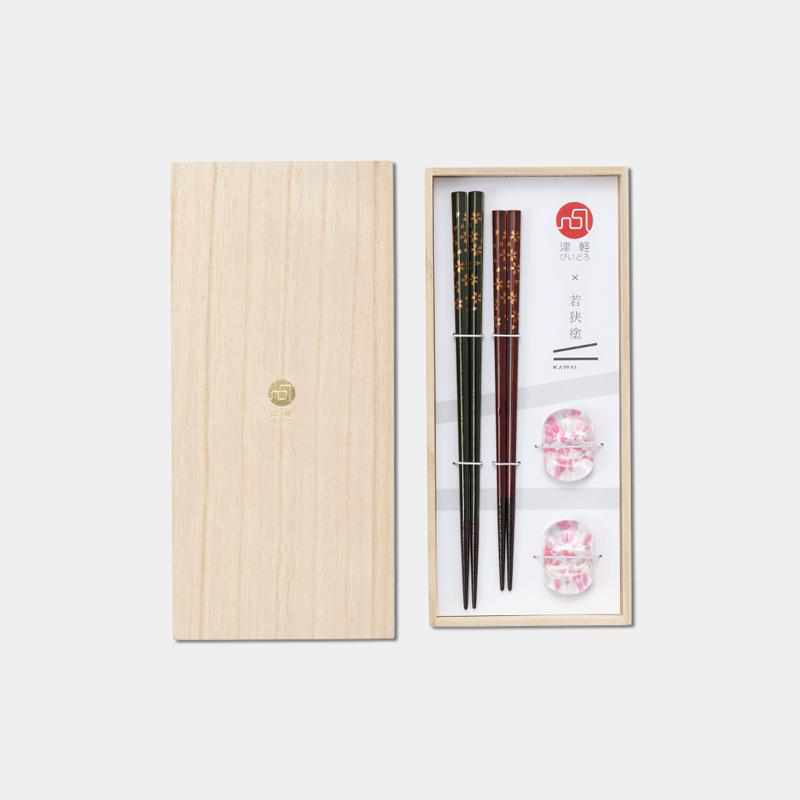 【箸/箸置きセット】sakura 小判 | 津軽びいどろ | 北洋硝子 (アデリア)
