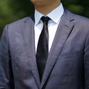 【ネクタイ】ブラック 雅 33匁シルクサテン | 郡内織物 | 富士桜工房