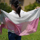 【ストール】KASANE 雪ノ下 (シルバー×グレイッシュピンク) | 郡内織物 | 富士桜工房