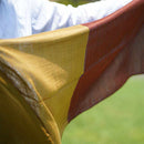 【ストール】やすらぎえりまき (ゴールド×モスグリーン×テラコッタ×グレイッシュブルー) | 郡内織物 | 富士桜工房