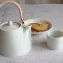 【美濃焼】晋山窯ヤマツ ティーポット＆ミニカップ 3点セット Voyage ブランネージュ