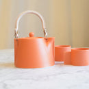 【美濃焼】晋山窯ヤマツ ティーポット＆ミニカップ 3点セット Voyage オランジュルーシー