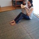 【い草-畳】イケヒコ い草ラグ カロン 黒 (M : 190×250cm, L : 190×300cm)