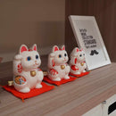 【招き猫】風水 (白) 無垢 リラックス | 江戸木目込み | 柿沼人形