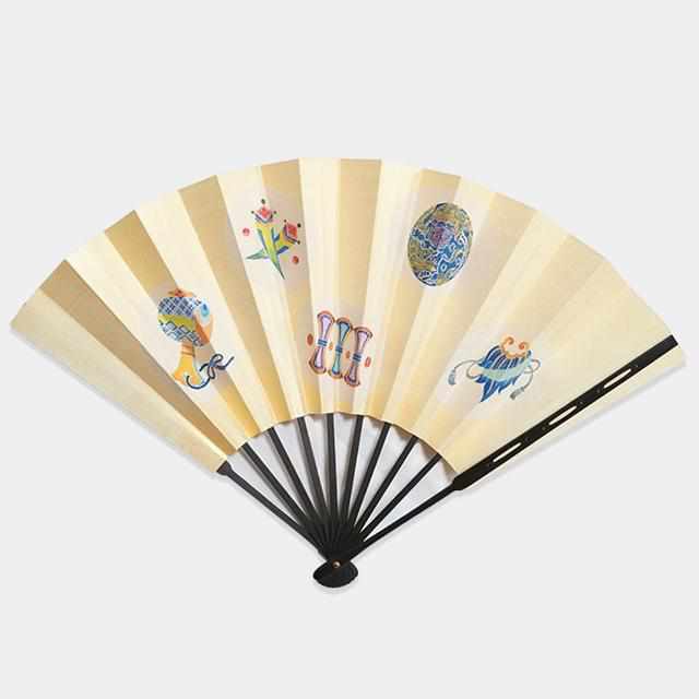 【扇子】飾扇 糸目友禅セット 丸 | 江戸扇子｜雲錦堂 深津扇子店