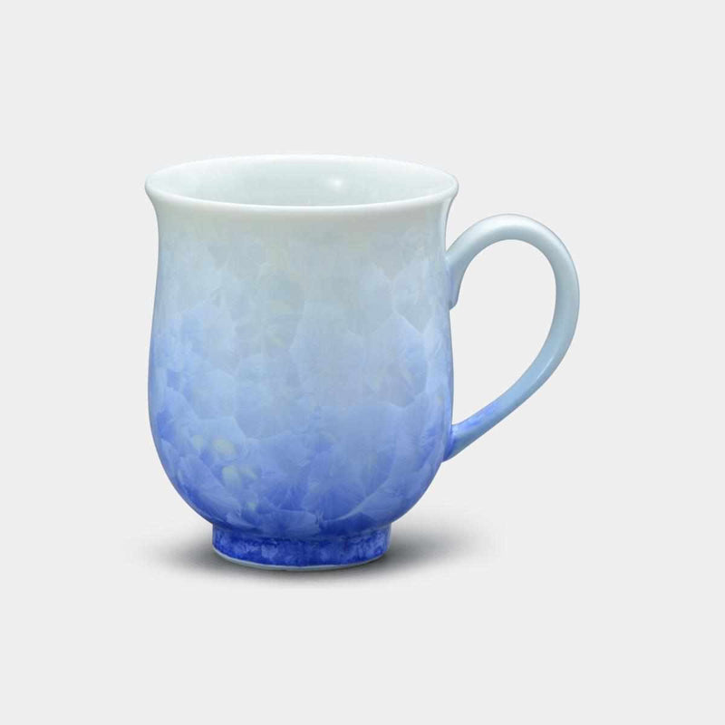 【マグカップ】花結晶 (白地青) | 京焼-清水焼 | 陶葊