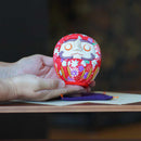 【だるま】江戸だるま (大) 友禅 紅白 | 江戸木目込み | 柿沼人形