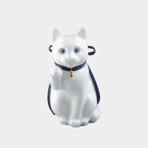 へそくりの招き猫 壱号 白 肥前吉田焼