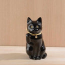 【招き猫】へそくりの招き猫 壱号 黒 (中) | 肥前吉田焼 | Kata Koto
