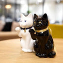 【招き猫】へそくりの招き猫 壱号 黒 (中) | 肥前吉田焼 | Kata Koto
