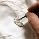 【帯留め】月夜 | 有線本七宝