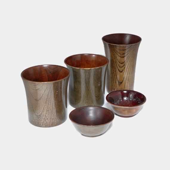 【新潟漆器】塗師Kiyo (小林仏壇店) タンブラー, カップ (M), おちょこ (5点セット)｜BECOSオリジナル