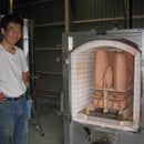 【伊賀焼】ましの窯 よもぎ釉 五寸輪花鉢