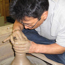 【伊賀焼】ましの窯 焼締 七寸輪花鉢