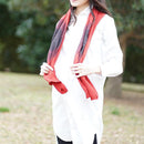 【絞り染め】三毳山麓工房 ストール ナスカ地紋 レッド