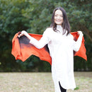 【絞り染め】三毳山麓工房 ストール ナスカ地紋 オレンジ