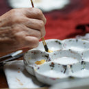 【絞り染め】三毳山麓工房 ストール ナスカ地紋 レッド