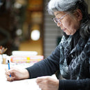 【絞り染め】三毳山麓工房 ストール 玉のり猿紋 グリーン