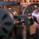 【ネクタイ】衿結 ストライプ献上 (印度藍) | 博多織 | OKANO