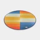 【い草-畳】イケヒコ い草ラグ デニムFジョイ 赤 (楕円：190×210cm)