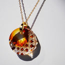 【ペンダント】狐月 -kogetu-｜切子