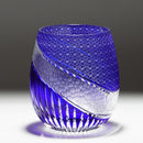 【グラス】ienomi 白蛇 -haku ja- (青)｜切子