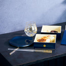 【プレート】KAGA SHIKISAI FLOWER DEEP BLUE | 金沢箔 | 箔一