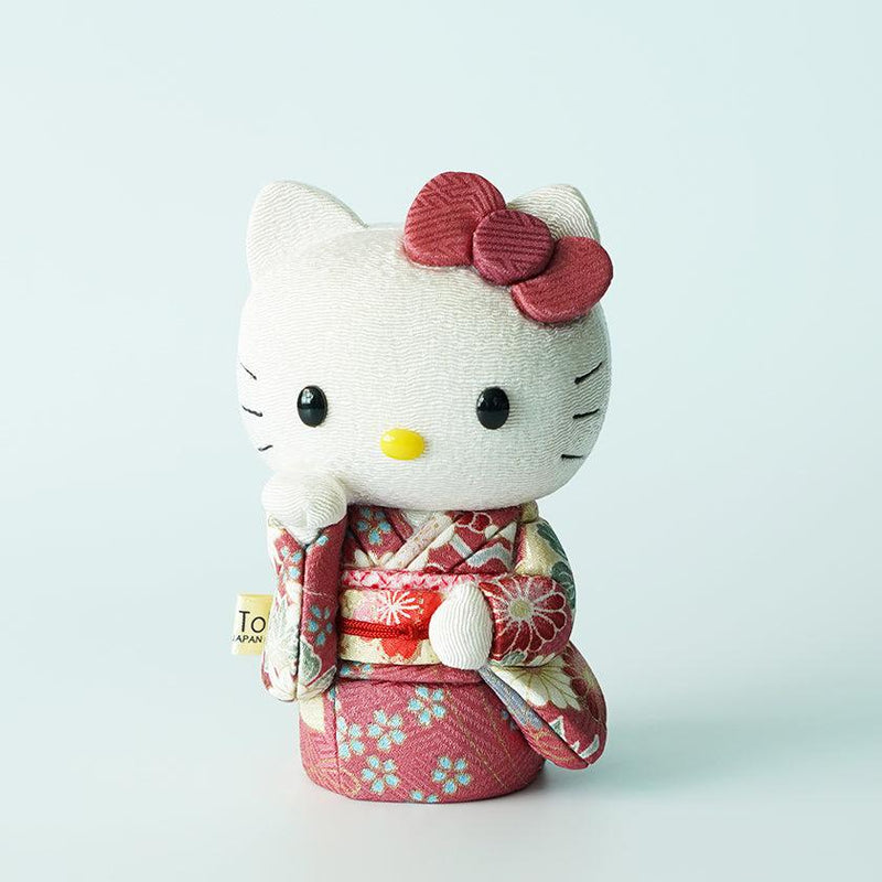 【招き猫】招きハローキティ (紫) | 江戸木目込み | 柿沼人形