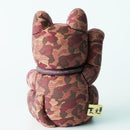 【招き猫】迷彩柄 (赤) M | 江戸木目込み | 柿沼人形