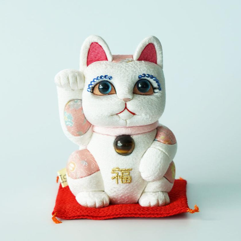 【招き猫】風水DX (白) M | 江戸木目込み | 柿沼人形