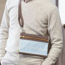 【サコッシュ】 ブルー チョコミント｜西陣織