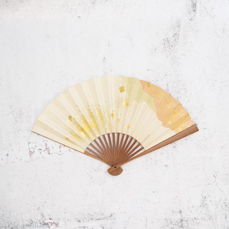 【扇子】女持 箔 橙 本煤竹 | 江戸扇子｜雲錦堂 深津扇子店