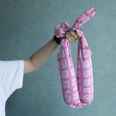 【風呂敷】ダイヤ ピンク｜手捺染