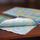 【風呂敷】ダイヤ グリーン｜手捺染